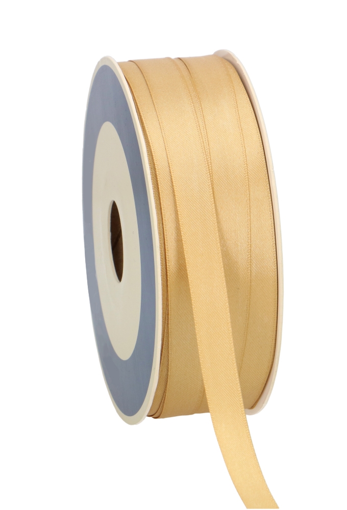 Satijn Dubbel Lint 12mm x 100 meter Goud