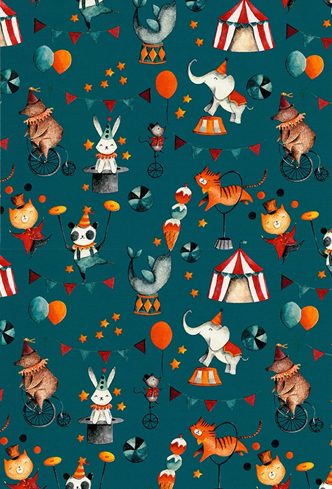 Cadeaupapier Coated circus 70cm x 200meter