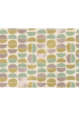 Cadeaupapier Gras ova poudre & goud & mint 70cm x 200meter