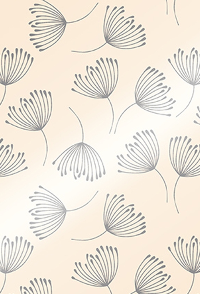 Cadeaupapier Metallic dandelion champagne 70cm x 200meter