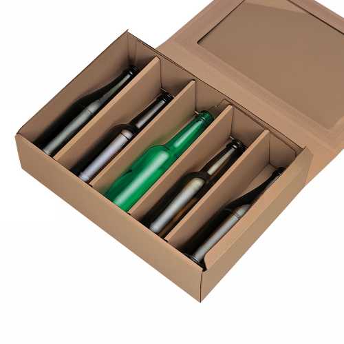 Bierfles Bruin Interieur Voor 5 Flesjes Bier 36x25x9cm 50stuks