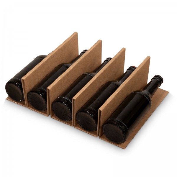 Bierfles Bruin Interieur Voor 5 Flesjes Bier 36x25x9cm 50stuks