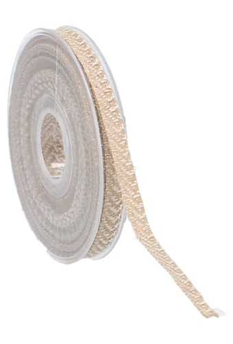 Geschenklint Jute Naturel Bruin & Creme 10mm x 10meter