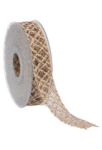 Geschenklint Jute Naturel Bruin Fantasy 25mm x 8meter