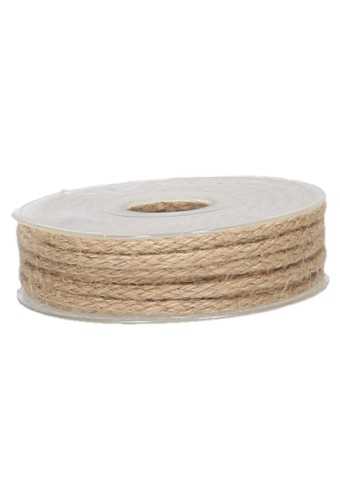 Koord Lint Jute Naturel Met IJzerdraad 5mm x 12 meter