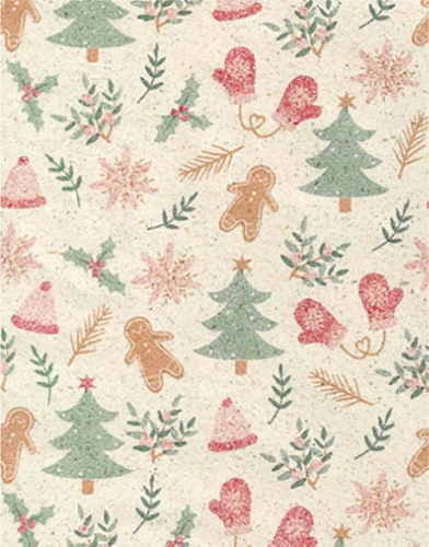 Graspapier christmas gingerbread 70cm x 200meter Graspapier christmas gingerbread 70cm x 200meter