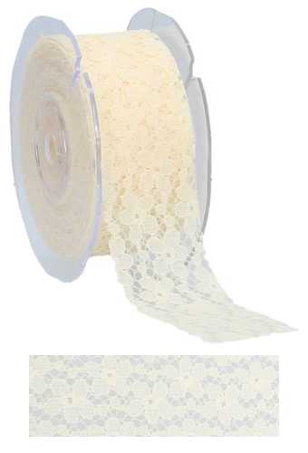 Luxe Kadolint Polyester Flower Creme 38mm x 10 meter