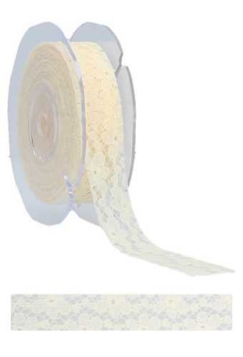 Luxe Kadolint Polyester Flower Creme 21mm x 10 meter OP IS OP