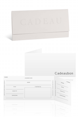 Kadobon & Envelop Impression Cadeau Wit 21.5x10.5cm 10stuks