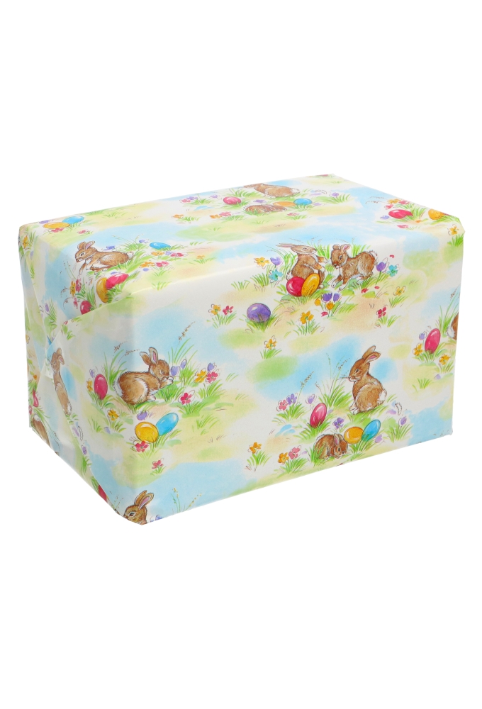 Kadopapier Coated Vrolijk Pasen 50cm x 100 meter