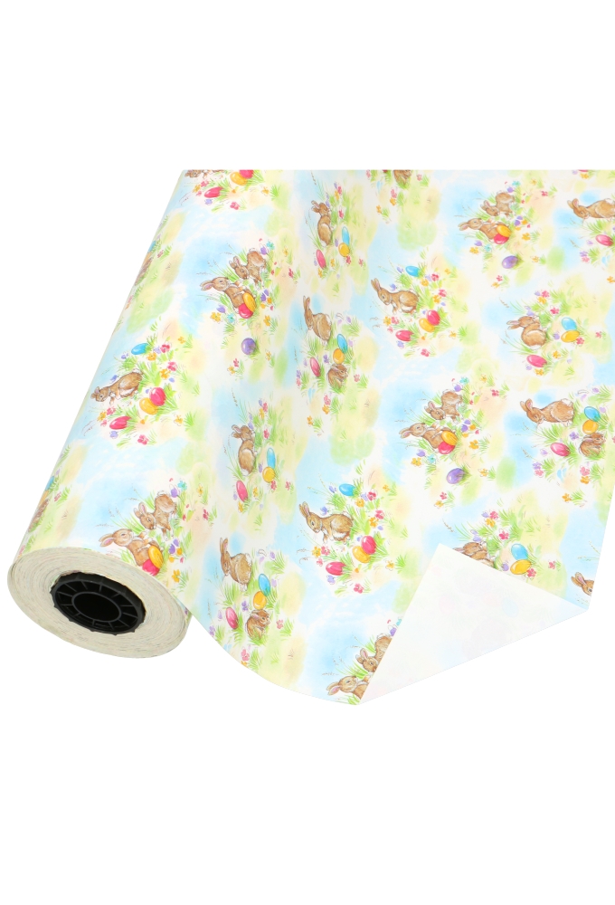 Kadopapier Coated Vrolijk Pasen 50cm x 100 meter