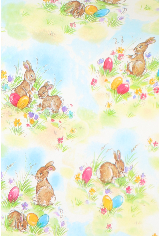 Kadopapier Coated Vrolijk Pasen 50cm x 100 meter