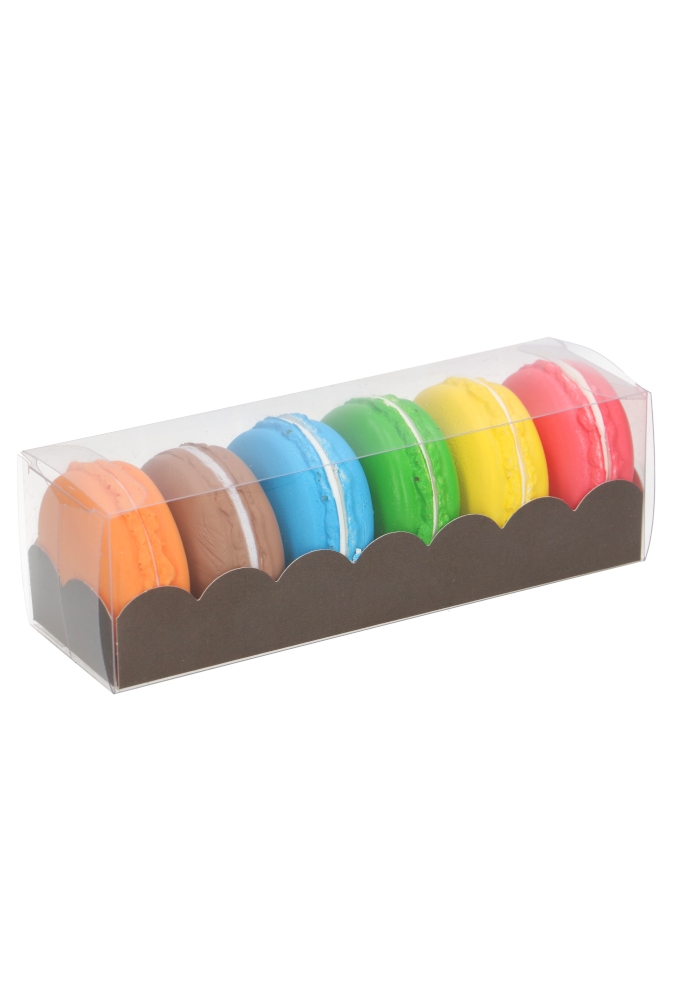 Macarondoosjes Transparant Tiber Bruin 16x5x5cm 10stuks