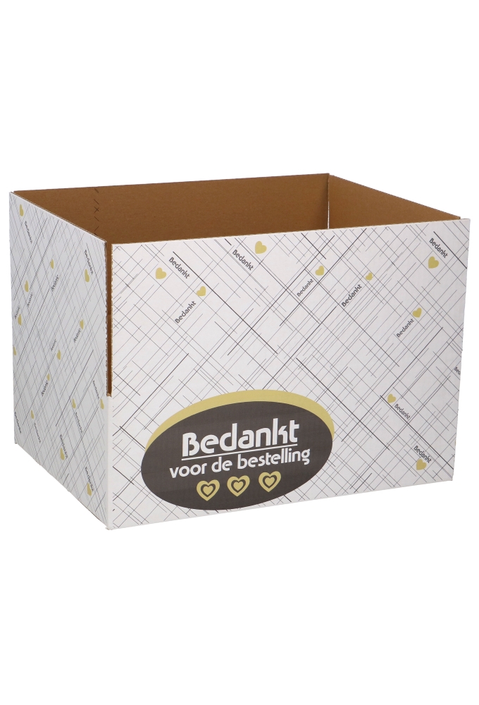 Geschenkdozen Bedankt Voor De Bestelling Streepjes 39x29x13cm 15stuks