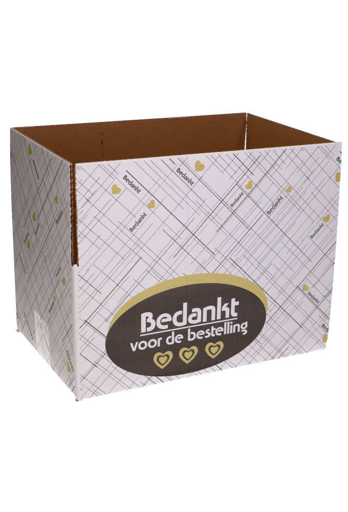 Geschenkdozen Bedankt Voor De Bestelling Streepjes 31x20x14cm 30stuks