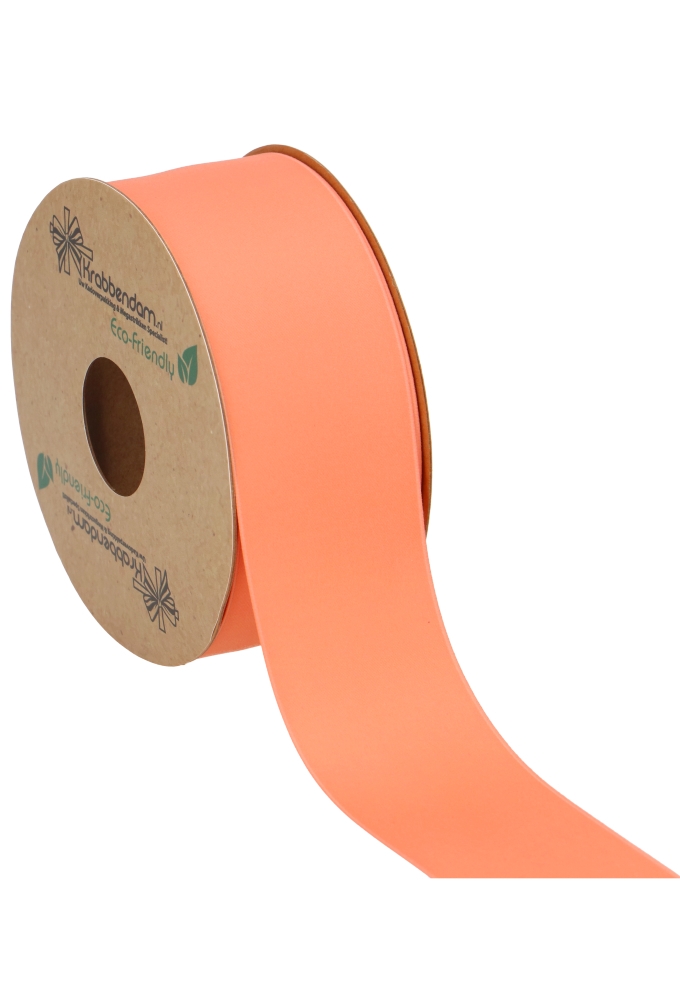 Geschenklint Satijn Dubbel Recycled Pet Peach 40mm x 20 meter