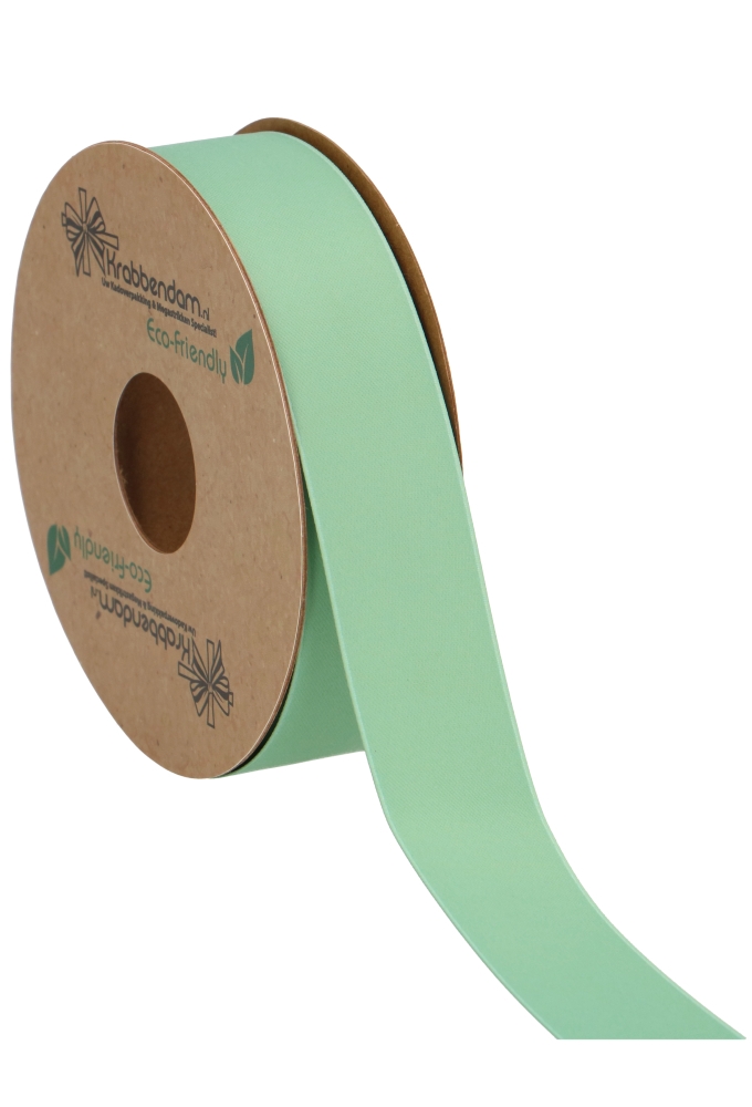 Geschenklint Satijn Dubbel Recycled Pet Sage 25mm x 20 meter