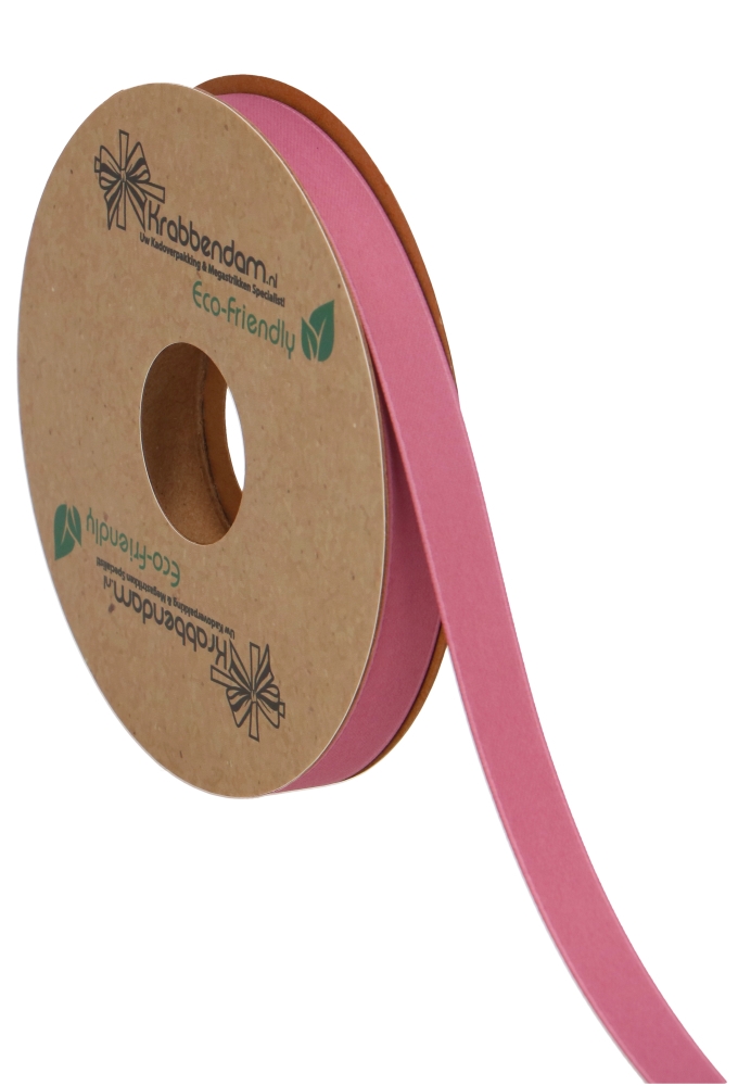 Geschenklint Satijn Dubbel Recycled Pet Oud Roze 10mm x 20 meter