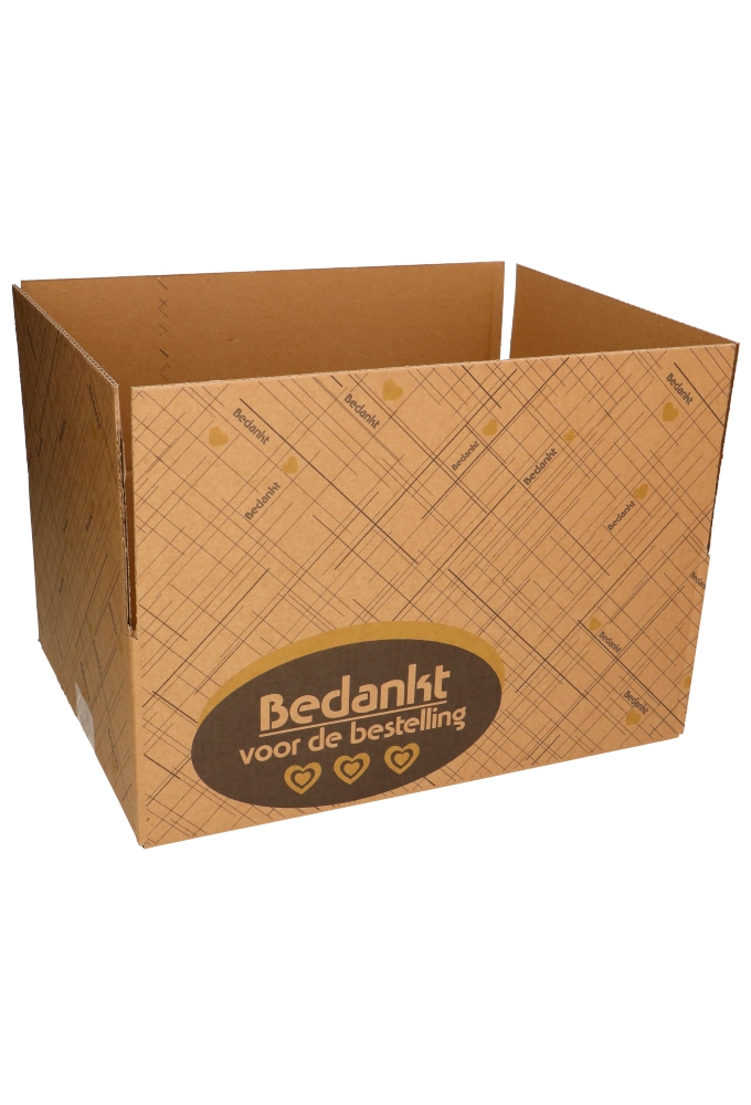 Geschenkdozen Bedankt Voor De Bestelling Kraft 39x29x13cm 15stuks