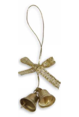 Kerstbelletjes Met Strik Goud Aan Koord 100stuks