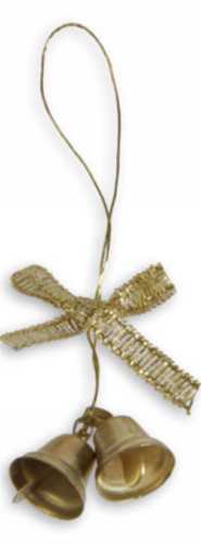 Kerstbelletjes Met Strik Goud Aan Koord 100stuks