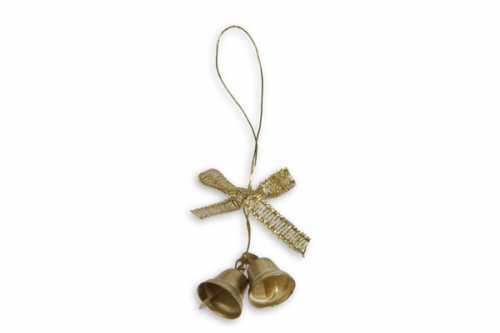 Kerstbelletjes Met Strik Goud Aan Koord 100stuks