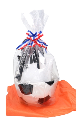 Korf Voetbal Zwart & Wit 15cm 5 stuks & 5x Cellofaan Zakjes 1xBalnaald