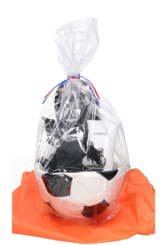 Korf Voetbal Zwart & Wit 15cm 5 stuks & 5x Cellofaan Zakjes 1xBalnaald