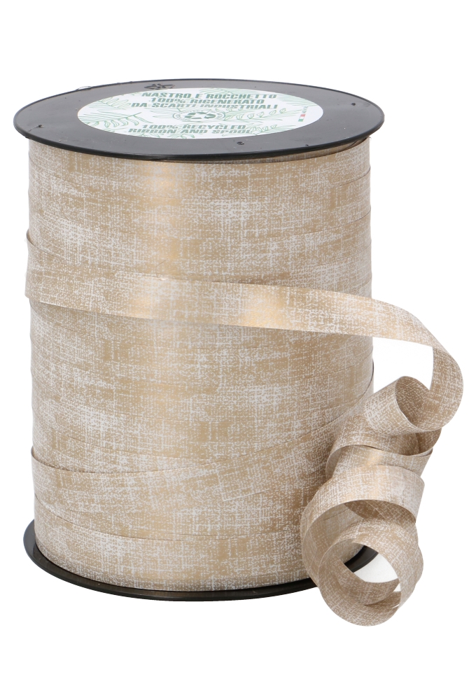 Krullint Eco Goud Wit 100 Procent Gerecycled 10mm x 250 meter