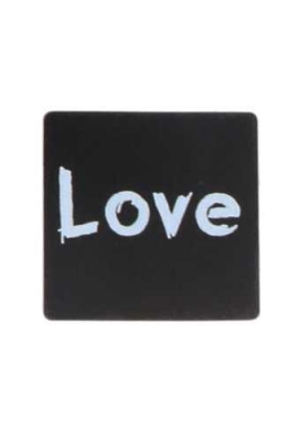 Etiketten Zwart Love Wit 4.5x4.5cm 500stuks op is op