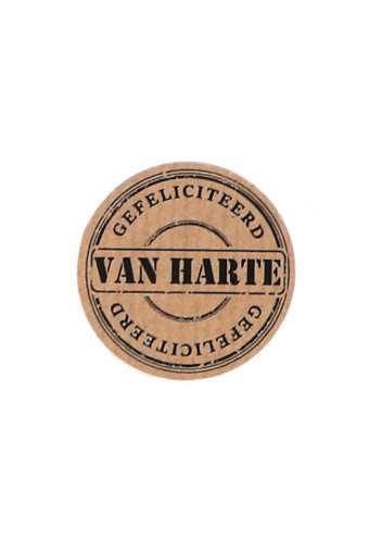 Etiketten Van Harte Kraft 3.5cm 500stuks