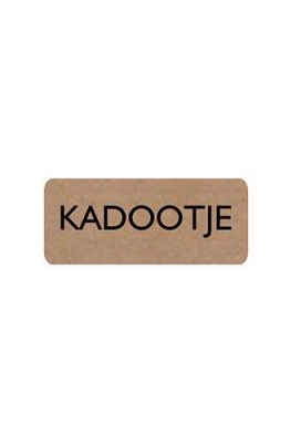 Etiketten Kadootje Kraft 3.8x1.6cm 500stuks