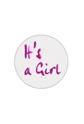 Etiketten Baby It's a Girl Roze 4cm 500stuks Etiketten Baby It's a Girl Roze 4cm 500stuks