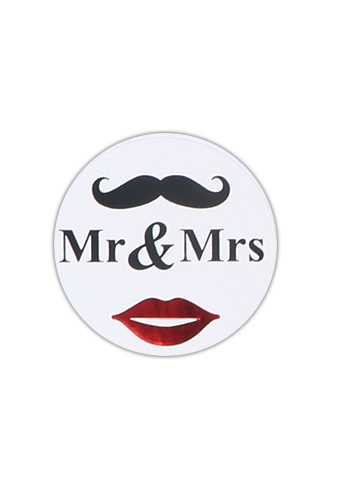 Etiketten Mr & Mrs 4cm 500stuks