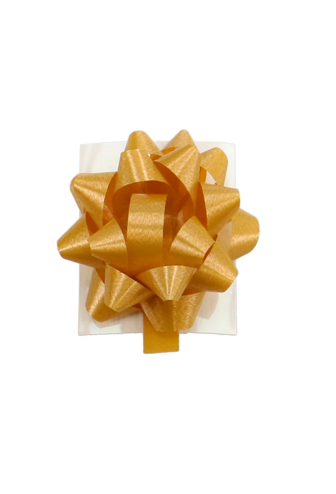 Mini Bows Strik Eco Gerecycled Goud Rond 35mm Met Plakker 100stuks