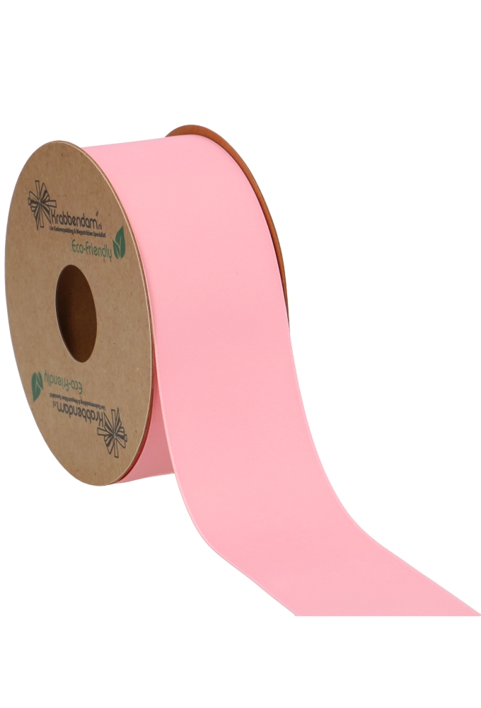 Geschenklint Satijn Dubbel Recycled Pet Roze 40mm x 20 meter