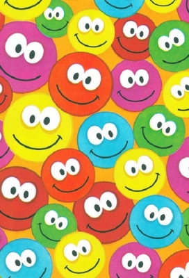 Geschenkpapier Smileys Coated 30cm x 200meter