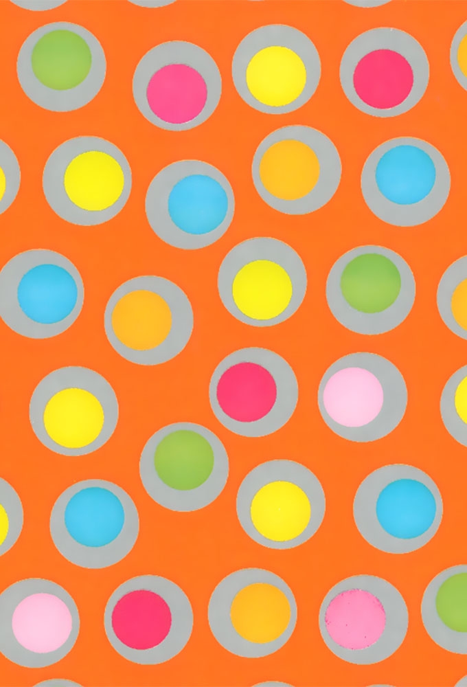 Geschenkpapier Colorfull dots orange Coated 30cm x 200meter