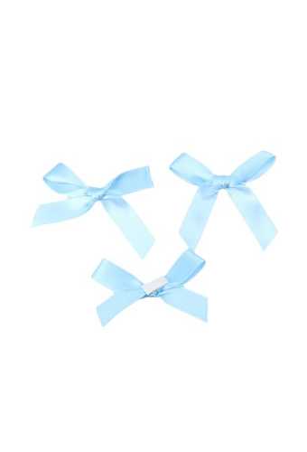 Umeki ONWAAR Farmacologie Strikje Satijn Mini Baby Blauw Met Plakker 5x3.5cm 25stuks Krabbendam  Kadoverpakking