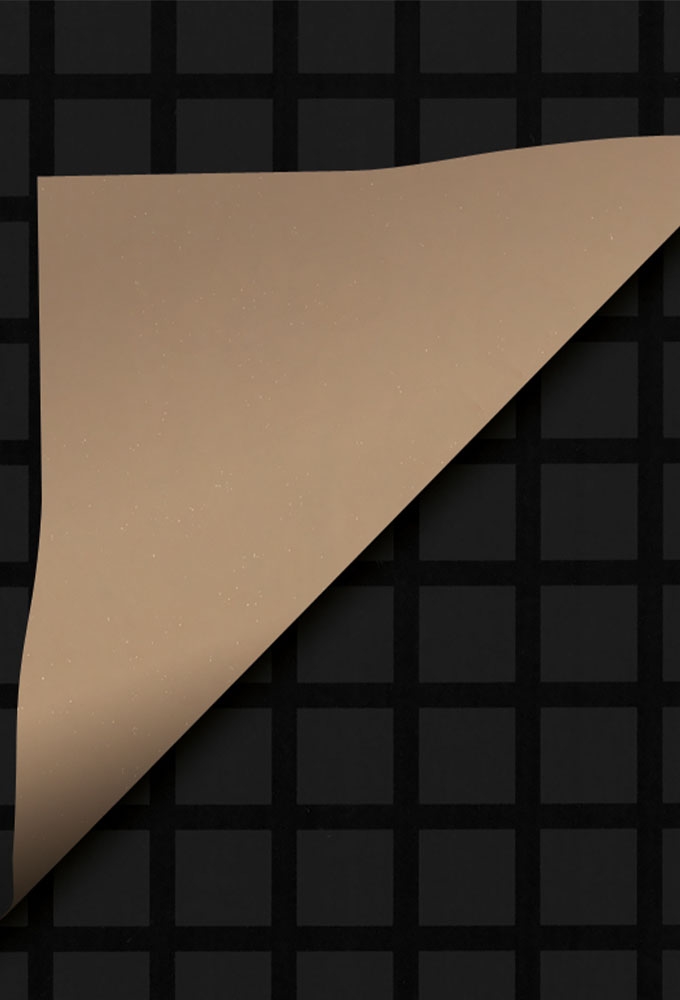 Geschenkpapier Coated Dubbelzijdig Blocks black DS 50cm x 200meter