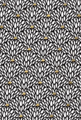 Geschenkpapier Coated Black flower gold dot 50cm x 200meter Geschenkpapier Coated Black flower gold dot 50cm x 200meter