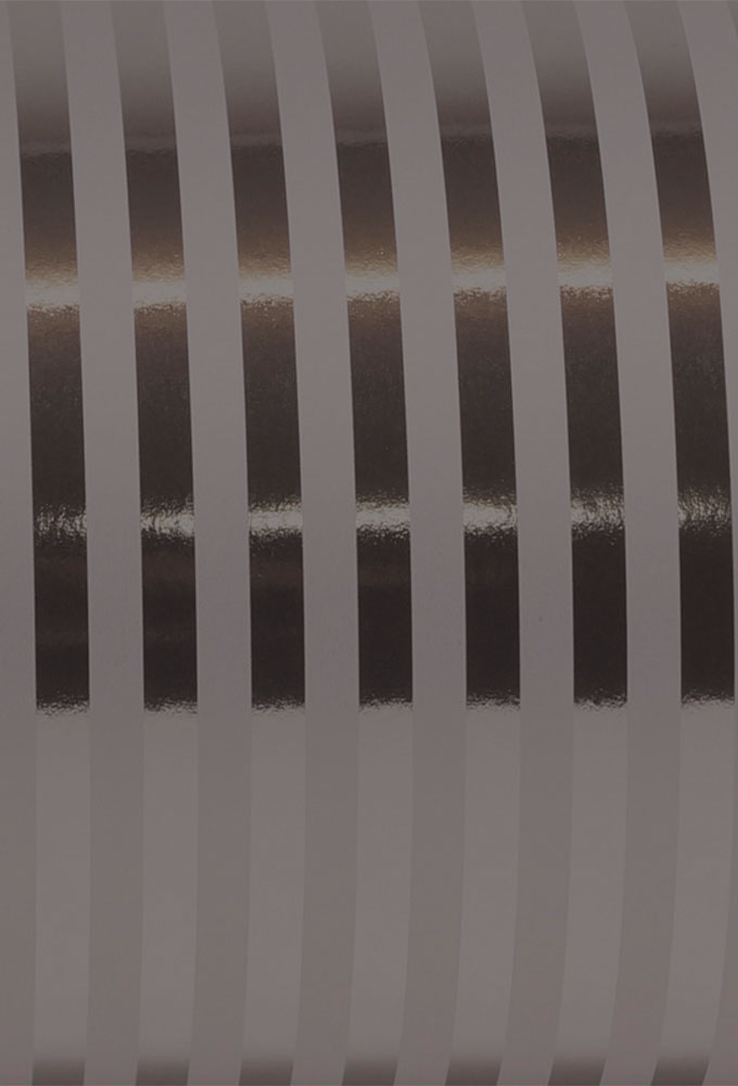 Geschenkpapier Metallised Stripes black 50cm x 100meter