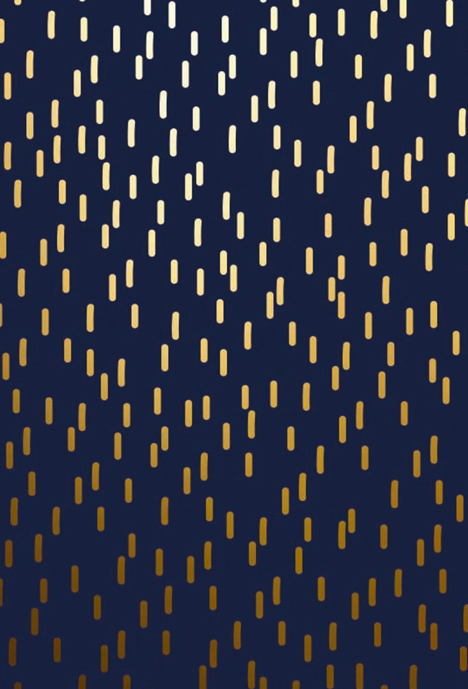 Geschenkpapier Metallised Blue gold little dashes 70cm x 100meter