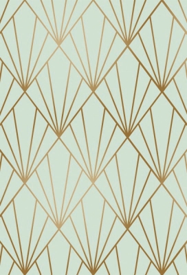 Geschenkpapier Metallised Green gold art deco 50cm x 100meter Geschenkpapier Metallised Green gold art deco 50cm x 100meter