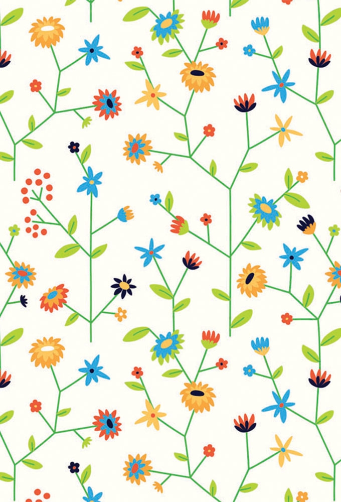 Geschenkpapier Flowers Graspapier Eco 70cm x 200meter