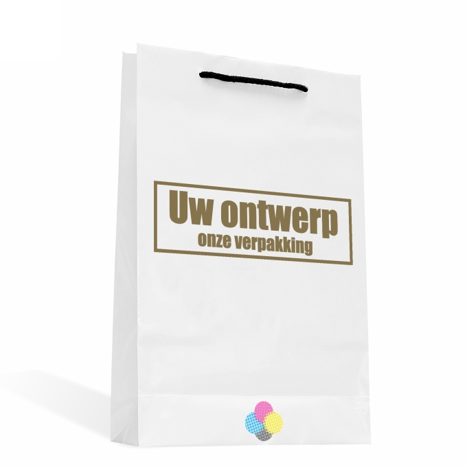 Luxe Tassen Bedrukken Met Logo 170GRAM & Koord 24x9x36cm A4 FORMAAT