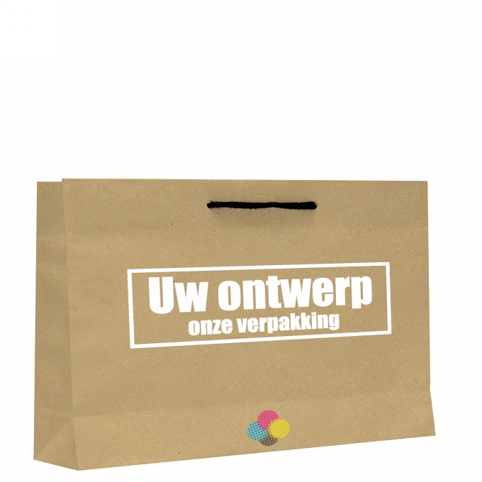 Kraft Tassen Bedrukken Met Logo 120GRAM & Koord 37x9x24cm