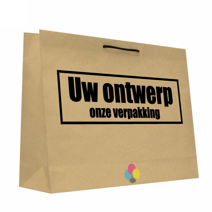 Kraft Tassen Bedrukken Met Logo 120GRAM & Koord 45x12x32cm A3 FORMAAT