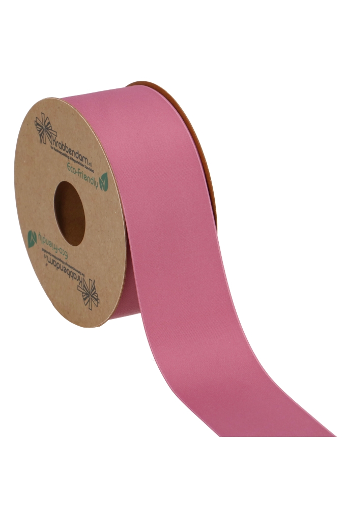 Geschenklint Satijn Dubbel Recycled Pet Oud Roze 40mm x 20 meter