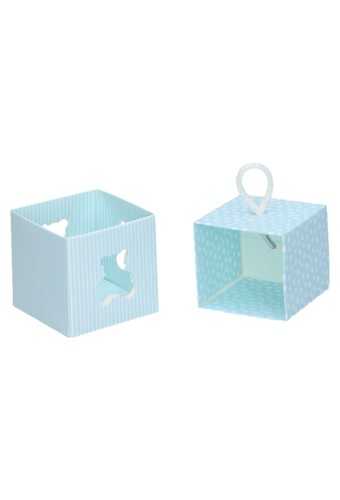 Geschenkdoosje Baby Blauw Beertje Venster 250gram 5x5x5cm 10stuks